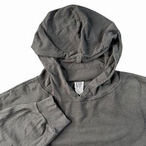 Vintage GAP Blank Hoodie Men’s XL Faded Black Heavyweight Essentials 90s USA